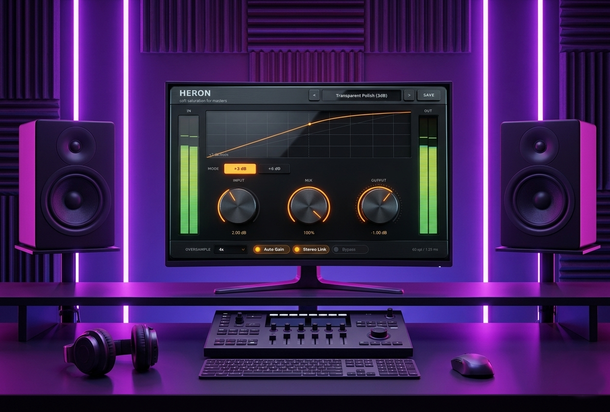 Heron mode selector and drive controls