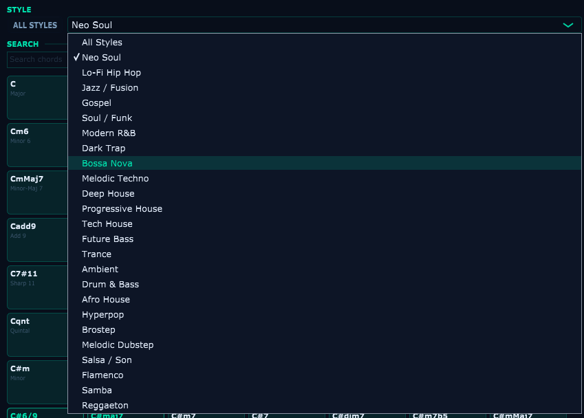 Style Preset selector in Generator tab